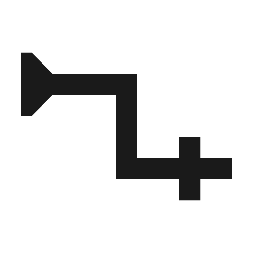 Relation many to one icon, solid style, from Material Design Icons