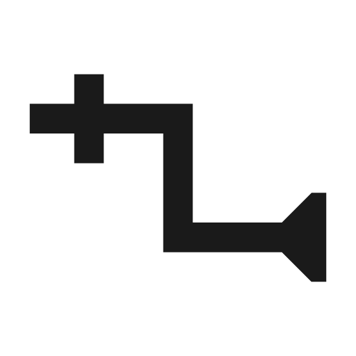 Relation one to many icon, solid style, from Material Design Icons