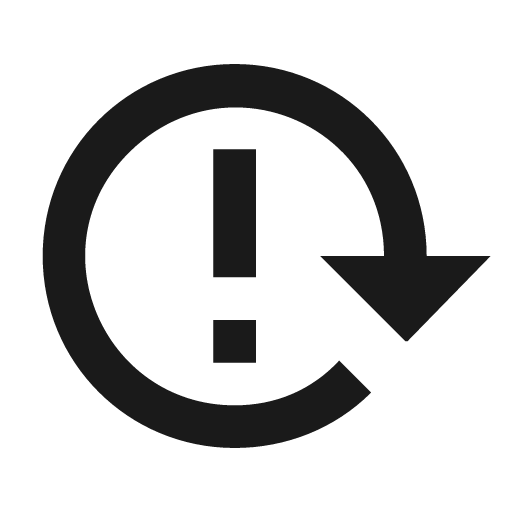 Reload alert icon, solid style, from Material Design Icons