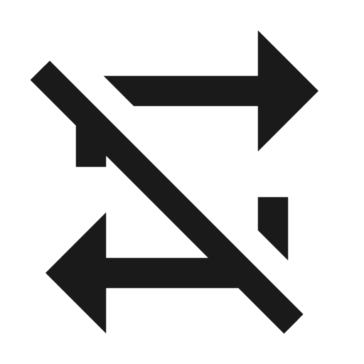 Repeat off icon, solid style, from Material Design Icons