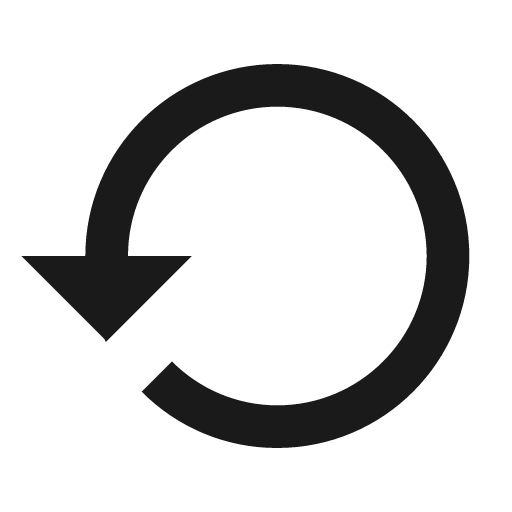 Restore icon, solid style, from Material Design Icons