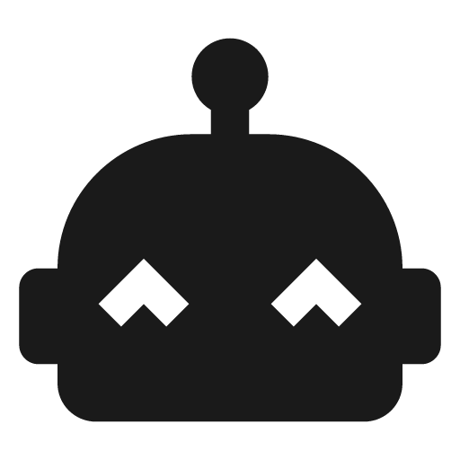 Robot excited icon, solid style, from Material Design Icons