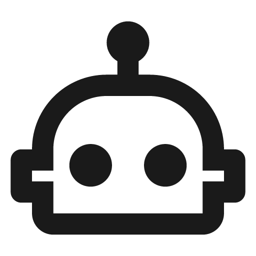 Robot outline icon, outline style, from Material Design Icons