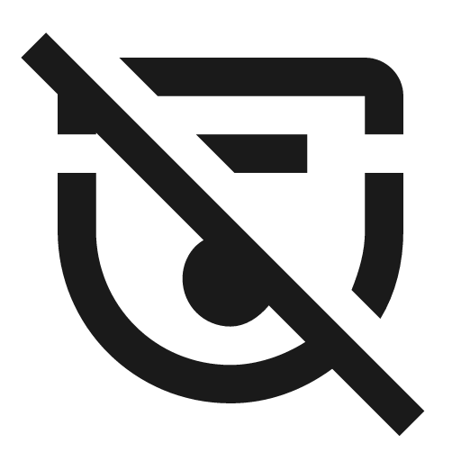 Robot vacuum variant off icon, solid style, from Material Design Icons