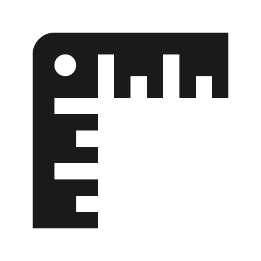 Ruler square icon, solid style, from Material Design Icons
