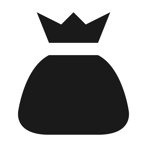 Sack icon, solid style, from Material Design Icons