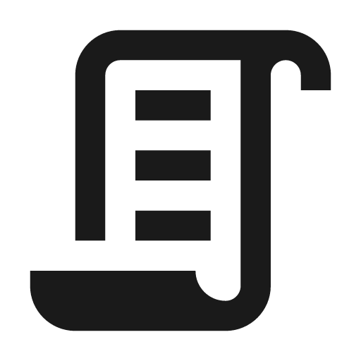 Script text outline icon, outline style, from Material Design Icons