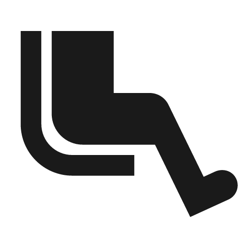 Seat legroom extra icon, solid style, from Material Design Icons