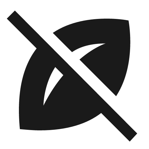 Seed off icon, solid style, from Material Design Icons