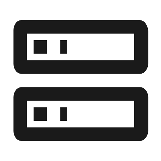 Server outline icon, outline style, from Material Design Icons