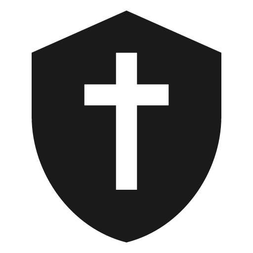 Shield cross icon, solid style, from Material Design Icons