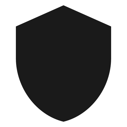 Shield icon, solid style, from Material Design Icons