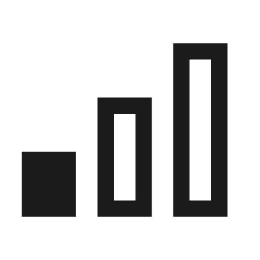 Signal cellular 1 icon, solid style, from Material Design Icons