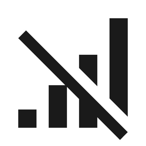 Signal off icon, solid style, from Material Design Icons