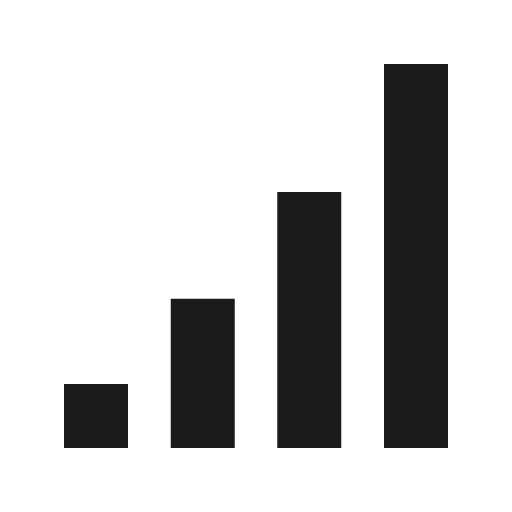 Signal icon, solid style, from Material Design Icons