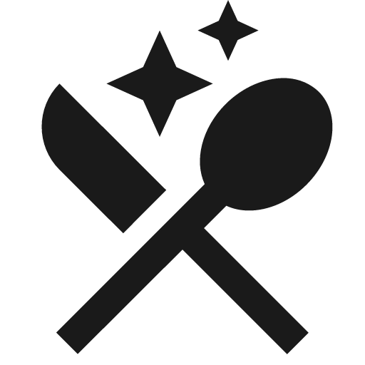 Silverware clean icon, solid style, from Material Design Icons