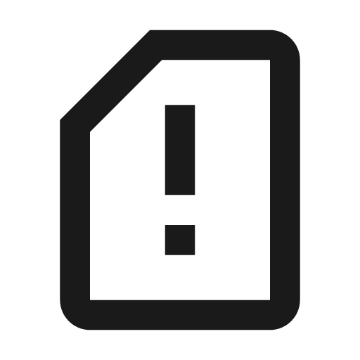 Sim alert outline icon, outline style, from Material Design Icons