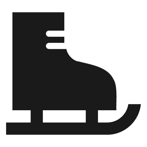 Skate icon, solid style, from Material Design Icons