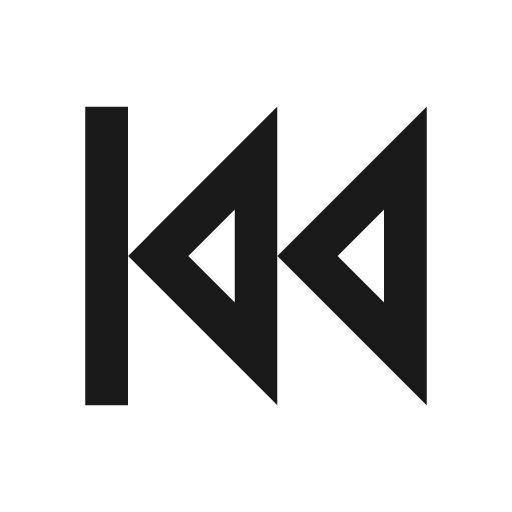Skip backward outline icon, outline style, from Material Design Icons