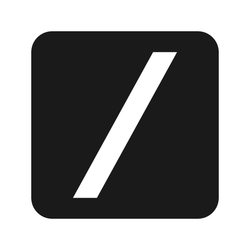 Slash forward box icon, solid style, from Material Design Icons