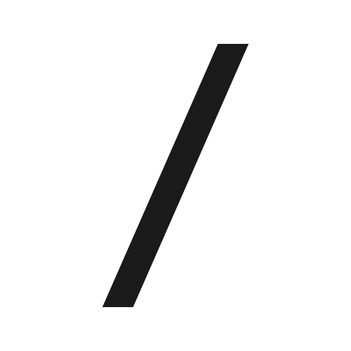 Slash forward icon, solid style, from Material Design Icons
