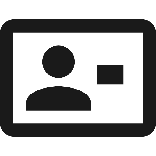 Smart card outline icon, outline style, from Material Design Icons