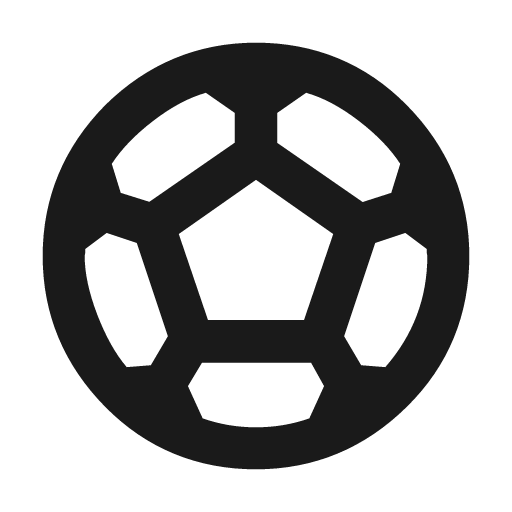 Soccer icon, solid style, from Material Design Icons