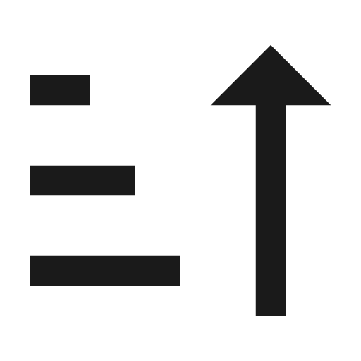 Sort descending icon, solid style, from Material Design Icons