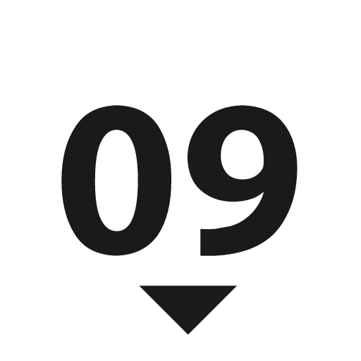 Sort numeric descending variant icon, solid style, from Material Design Icons