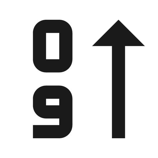 Sort numeric descending icon, solid style, from Material Design Icons
