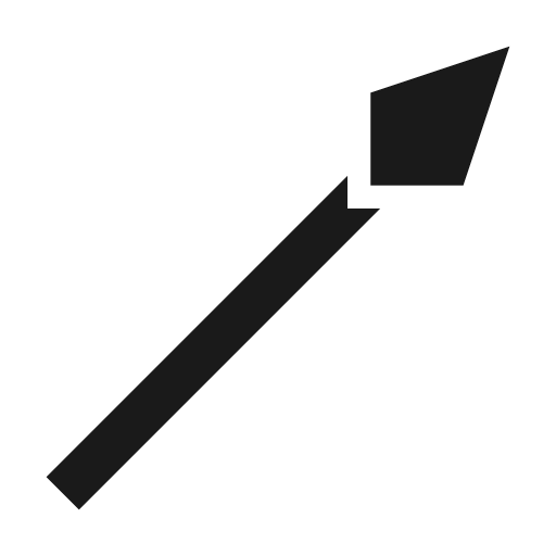 Spear icon, solid style, from Material Design Icons