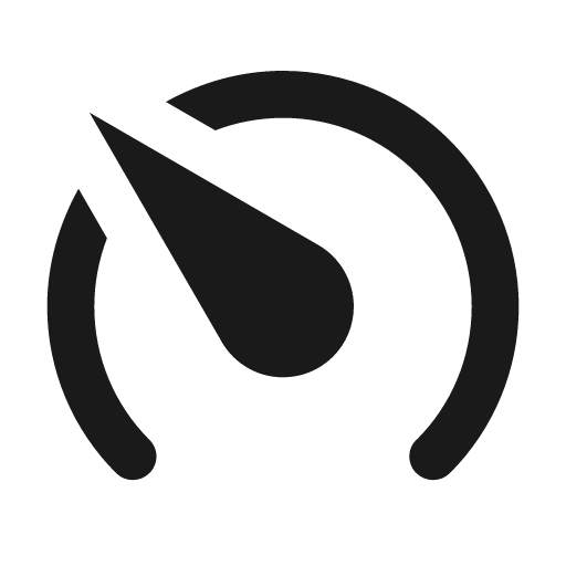 Speedometer slow icon, solid style, from Material Design Icons