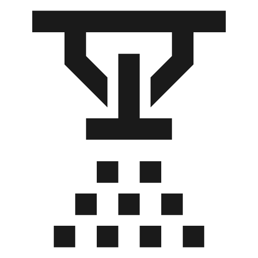 Sprinkler fire icon, solid style, from Material Design Icons
