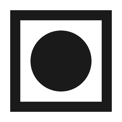Square circle icon, solid style, from Material Design Icons
