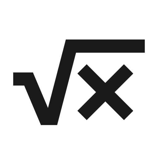 Square root icon, solid style, from Material Design Icons