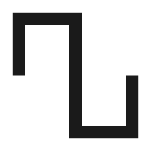 Square wave icon, solid style, from Material Design Icons