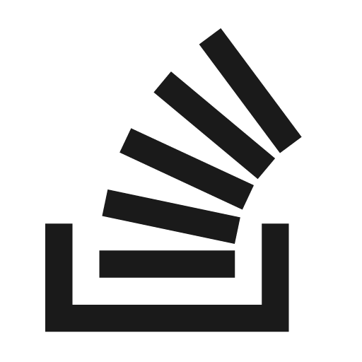 Stack overflow icon, solid style, from Material Design Icons