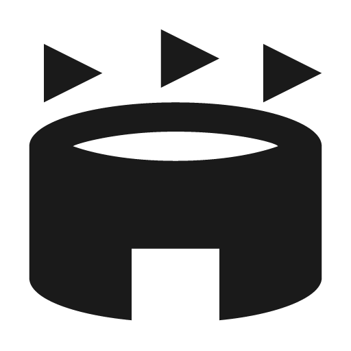 Stadium icon, solid style, from Material Design Icons