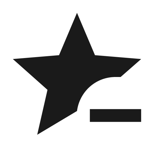 Star minus icon, solid style, from Material Design Icons