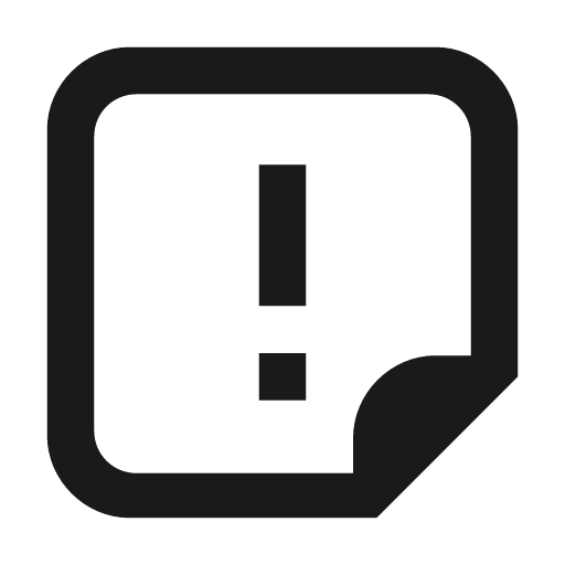 Sticker alert outline icon, outline style, from Material Design Icons
