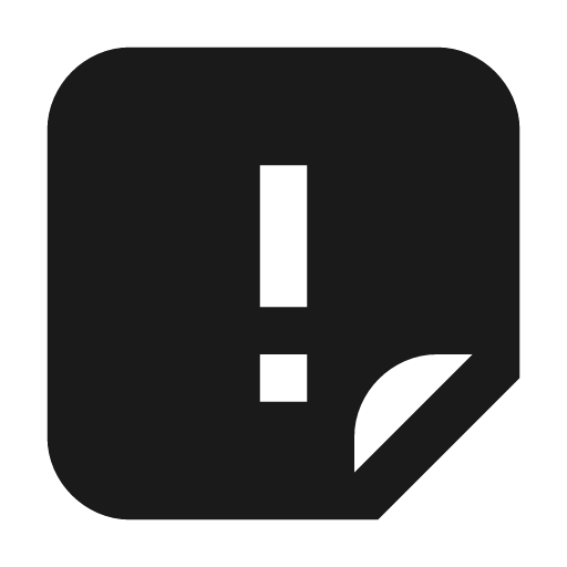 Sticker alert icon, solid style, from Material Design Icons