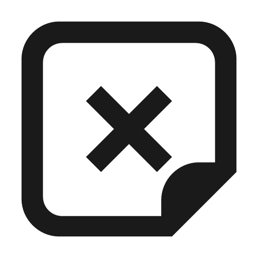 Sticker remove outline icon, outline style, from Material Design Icons