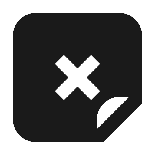 Sticker remove icon, solid style, from Material Design Icons