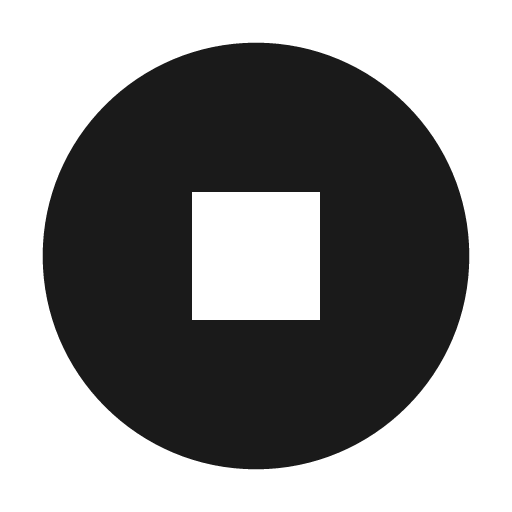 Stop circle icon, solid style, from Material Design Icons