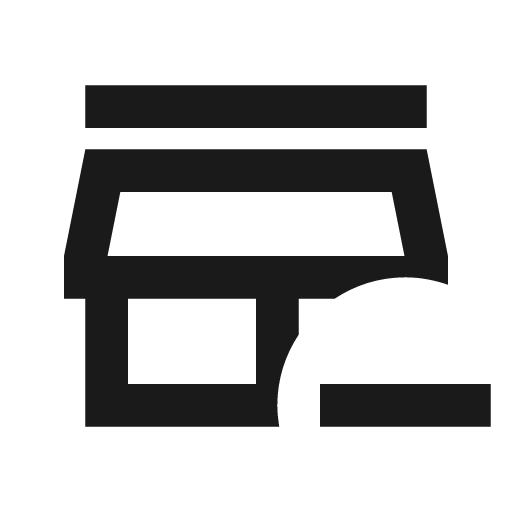 Store minus outline icon, outline style, from Material Design Icons