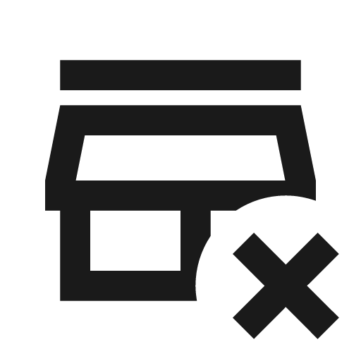 Store remove outline icon, outline style, from Material Design Icons