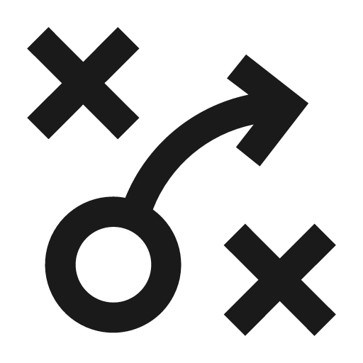 Strategy icon, solid style, from Material Design Icons