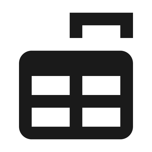 Table column width icon, solid style, from Material Design Icons