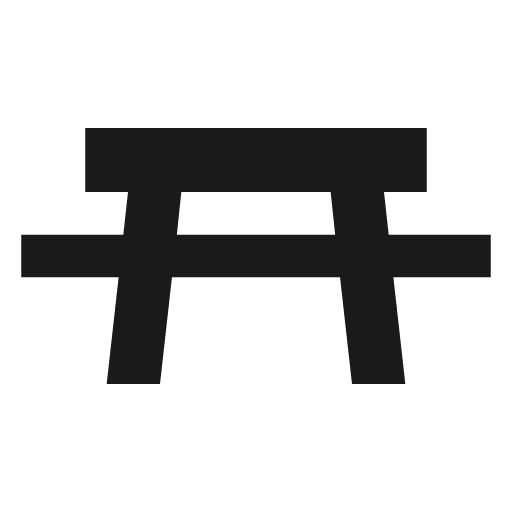 Table picnic icon, solid style, from Material Design Icons
