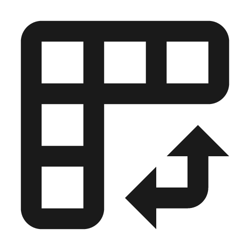 Table pivot icon, solid style, from Material Design Icons
